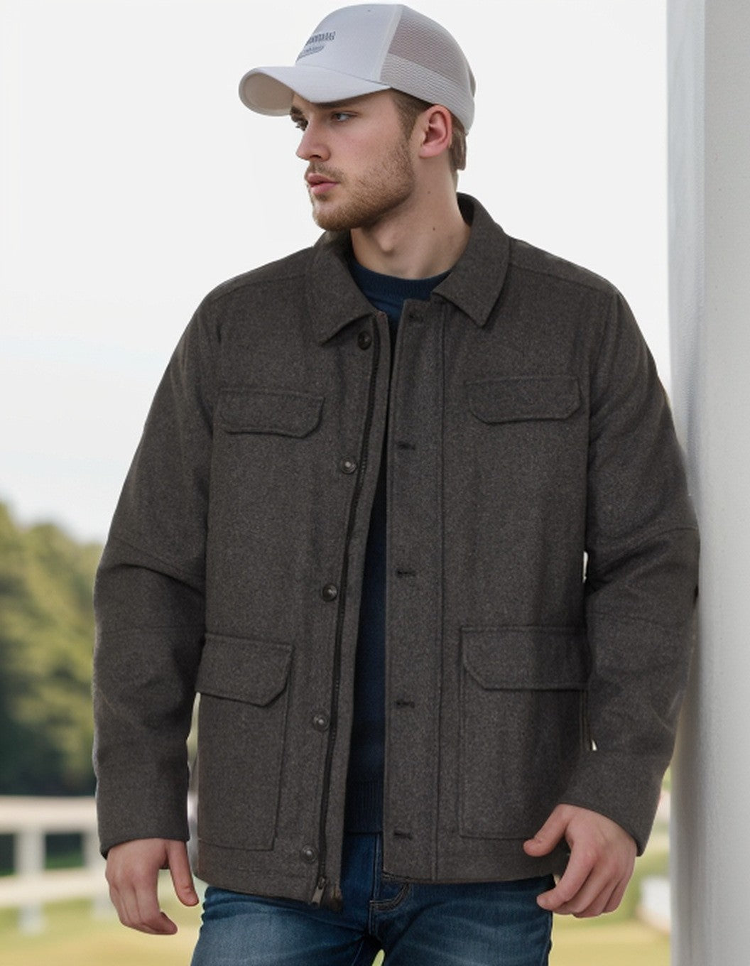 Herren utilitaristische Jacke mit mehreren Taschen Drune