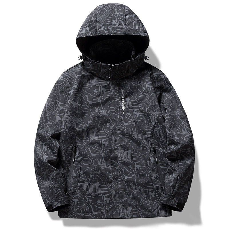 Herren Atmungsaktive Wind- und Wasserabweisende Outdoor-Jacke Drune