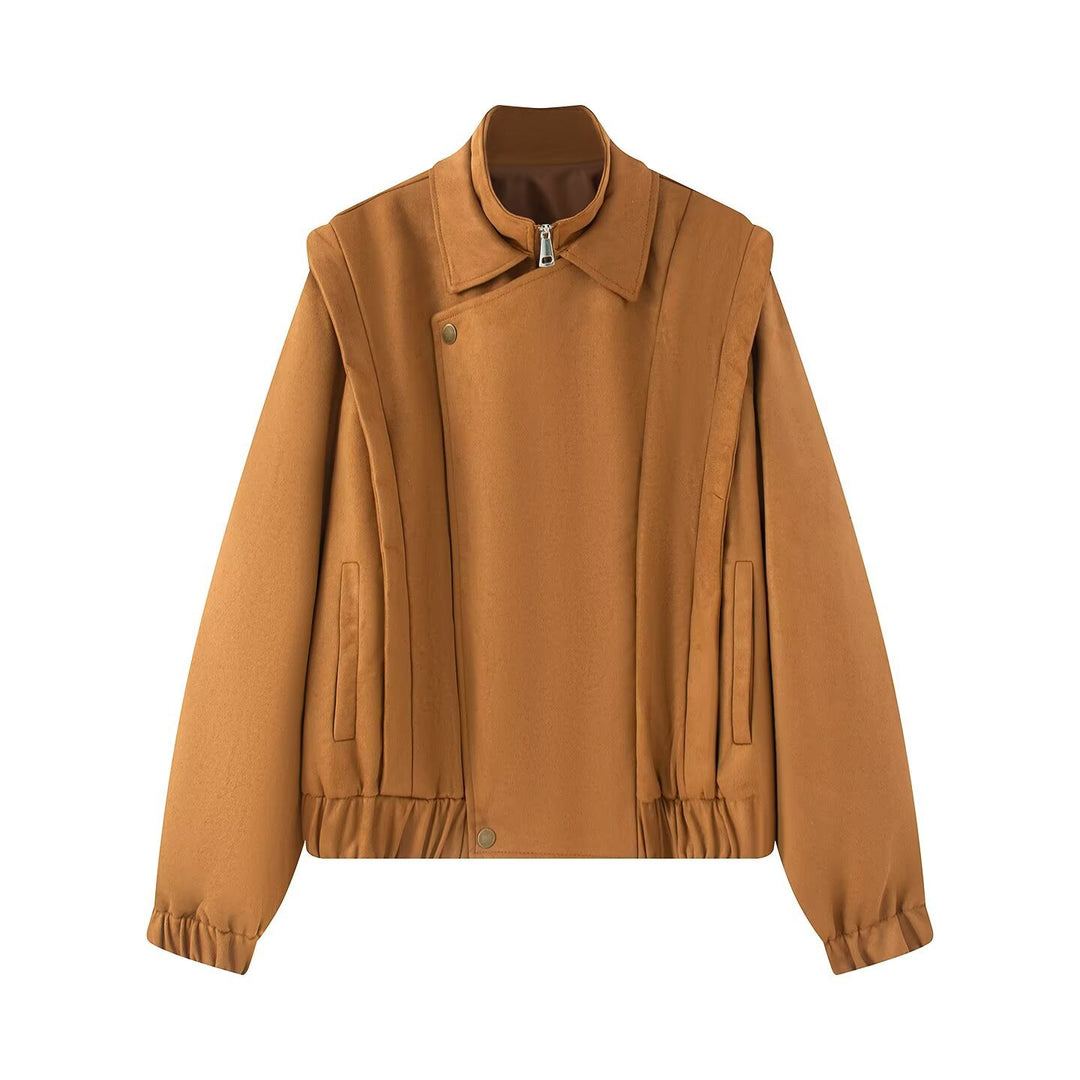 Damen modische Übergangsjacke mit asymmetrischem Schnitt Drune