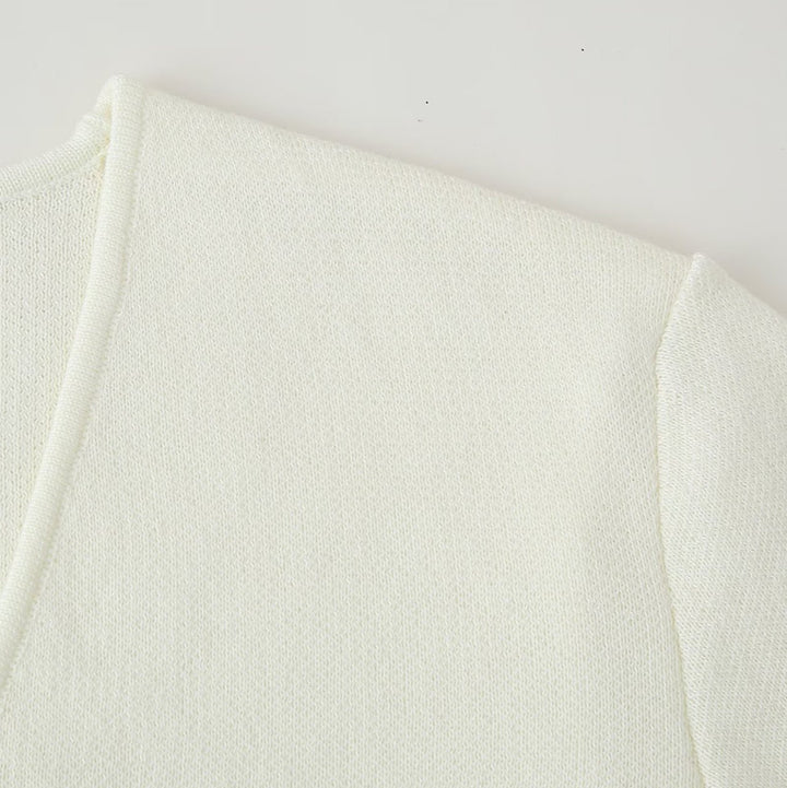 Damen elegante Jacke mit V-Ausschnitt und klassischem Knopf Drune