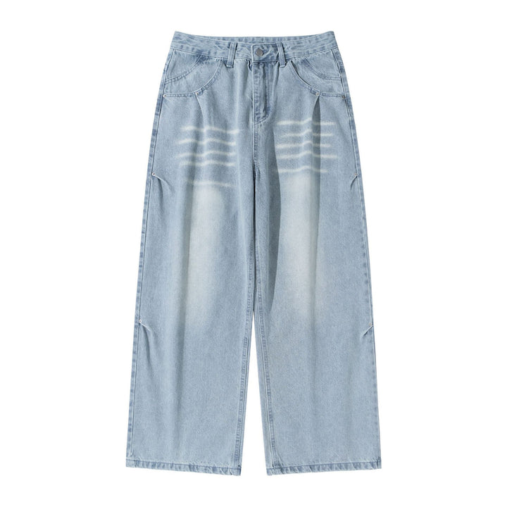 Damen Hochtaillierte weite Cropped-Jeans mit Bundfalten und Utility-Taschen Drune