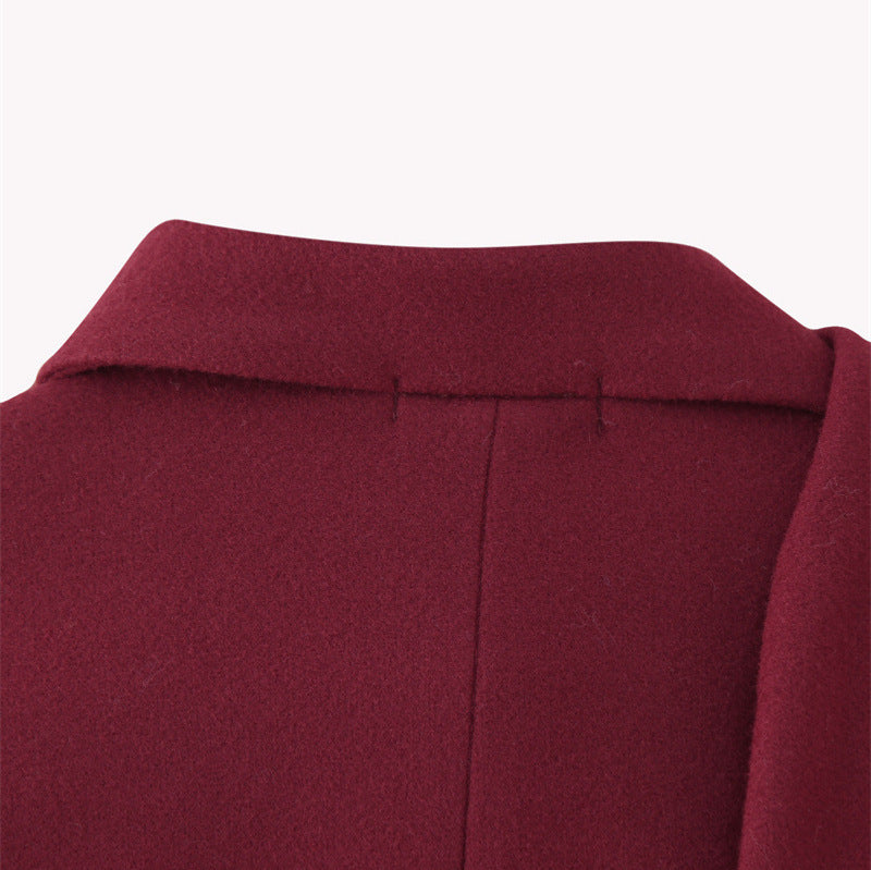 Damen modische Blazerjacke mit abnehmbarer Schalkragen Drune