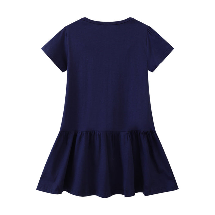 Mädchen Freizeitkleid mit originellem Dinosaurier-Stickdesign Drune