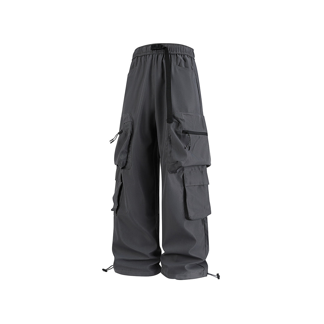 Herren Breite Cargo-Hose im Utility-Design mit elastischem Bund, integrierter Gurt und multifunktionalen Taschen Drune