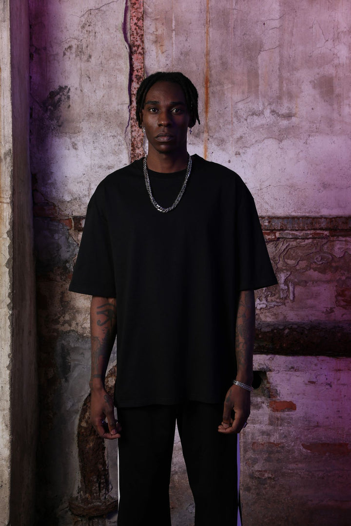 Herren Oversize T-Shirt aus schwerer Bio-Baumwolle mit weitem Schnitt Drune