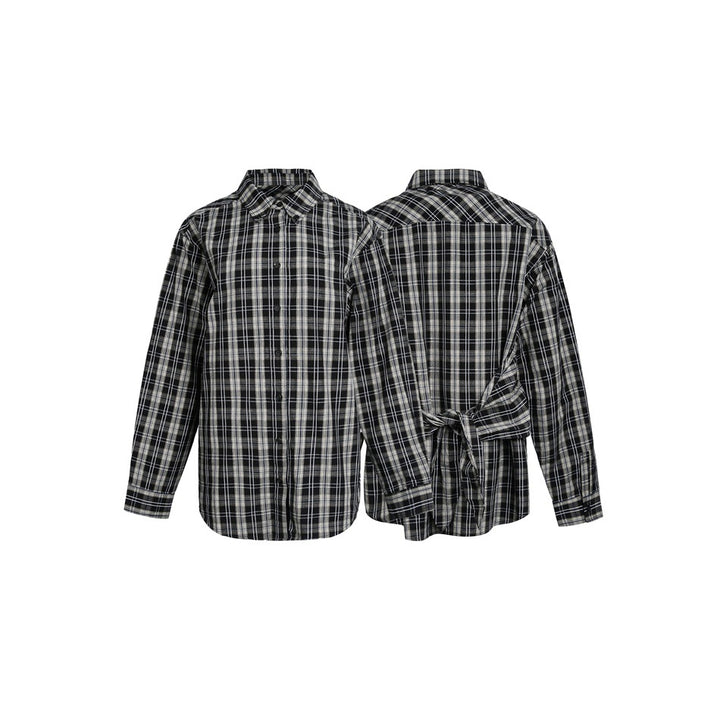 Herren Relaxed-Karohemd aus weichem Brushed‑Flanell mit verlängertem Rücken und Rundsaum Drune