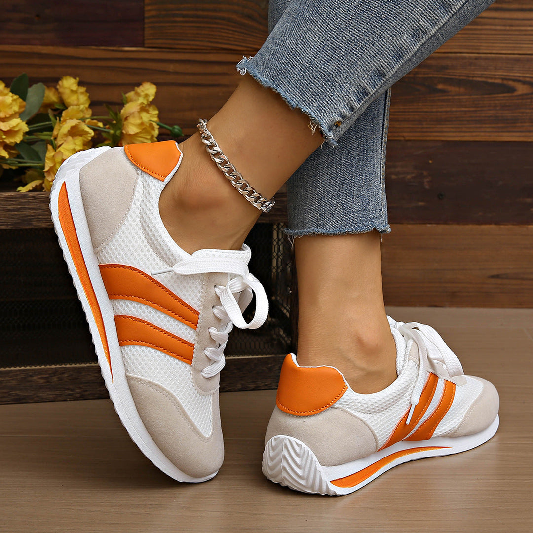 Damen sportliche Sneaker mit atmungsaktiven Mesh-Einsätzen Drune