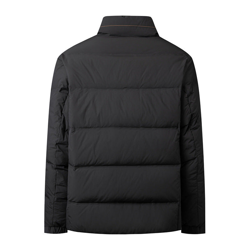 Herren Wattierte Steppjacke mit hohem Stehkragen und verdecktem Zwei-Wege-Reißverschluss Drune