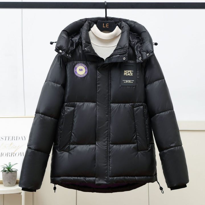 Damen Daunenjacke mit Kapuze und praktischem Reißverschluss Drune