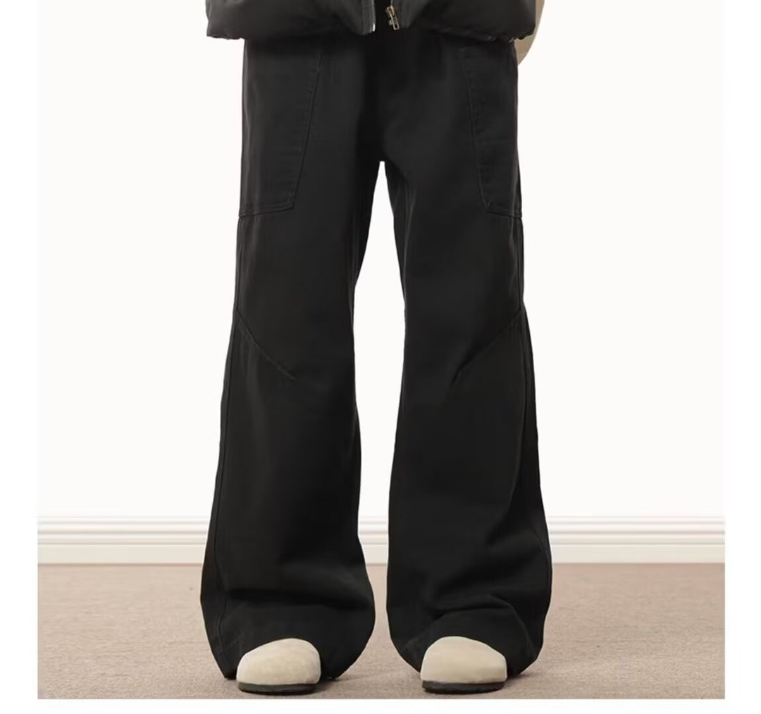 Damen Weitgeschnittene High-Waist Cargo-Hose Drune