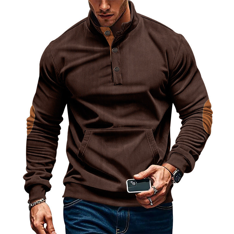 Herren stilvolles Langarm Kapuzenshirt mit modernem Strukturdesign und eleganten Akzenten Drune