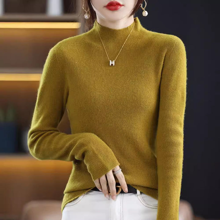 Damen Schmaler Kurzrollkragenpullover in kuscheliger Kaschmir‑Optik mit feiner Rippenstruktur Drune
