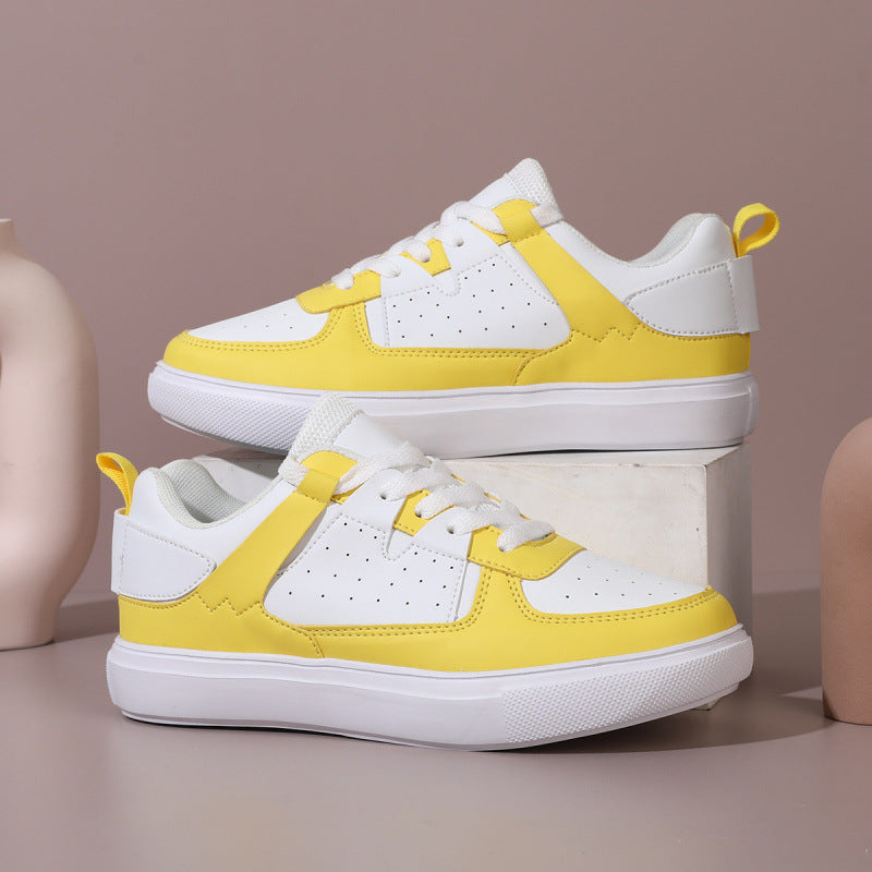 Herren Trendige Sneaker mit niedrigem Schaft, dicker Plateau-Sohle und synthetischem Leder Drune