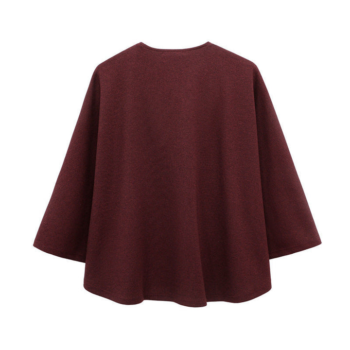 Drune | Umhang-Jacke mit Knopfdekoration und langem Umhang