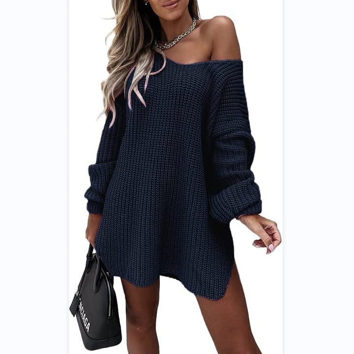Damen Oversized Strickkleid Drune