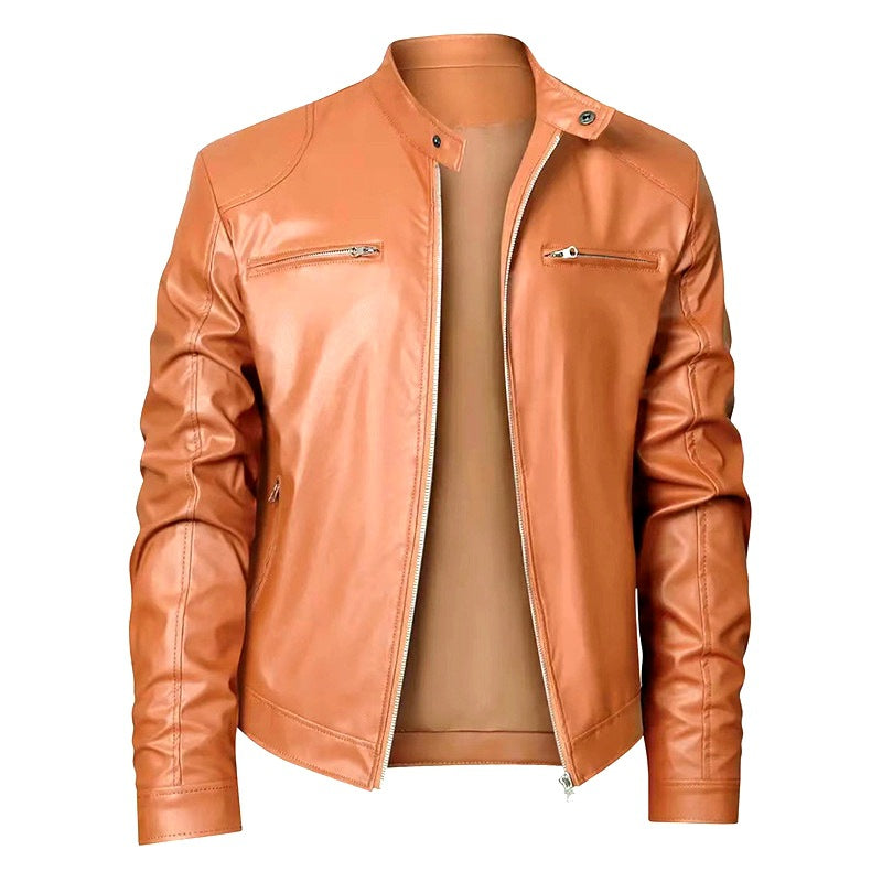 Herren Modische Biker-Lederjacke Drune