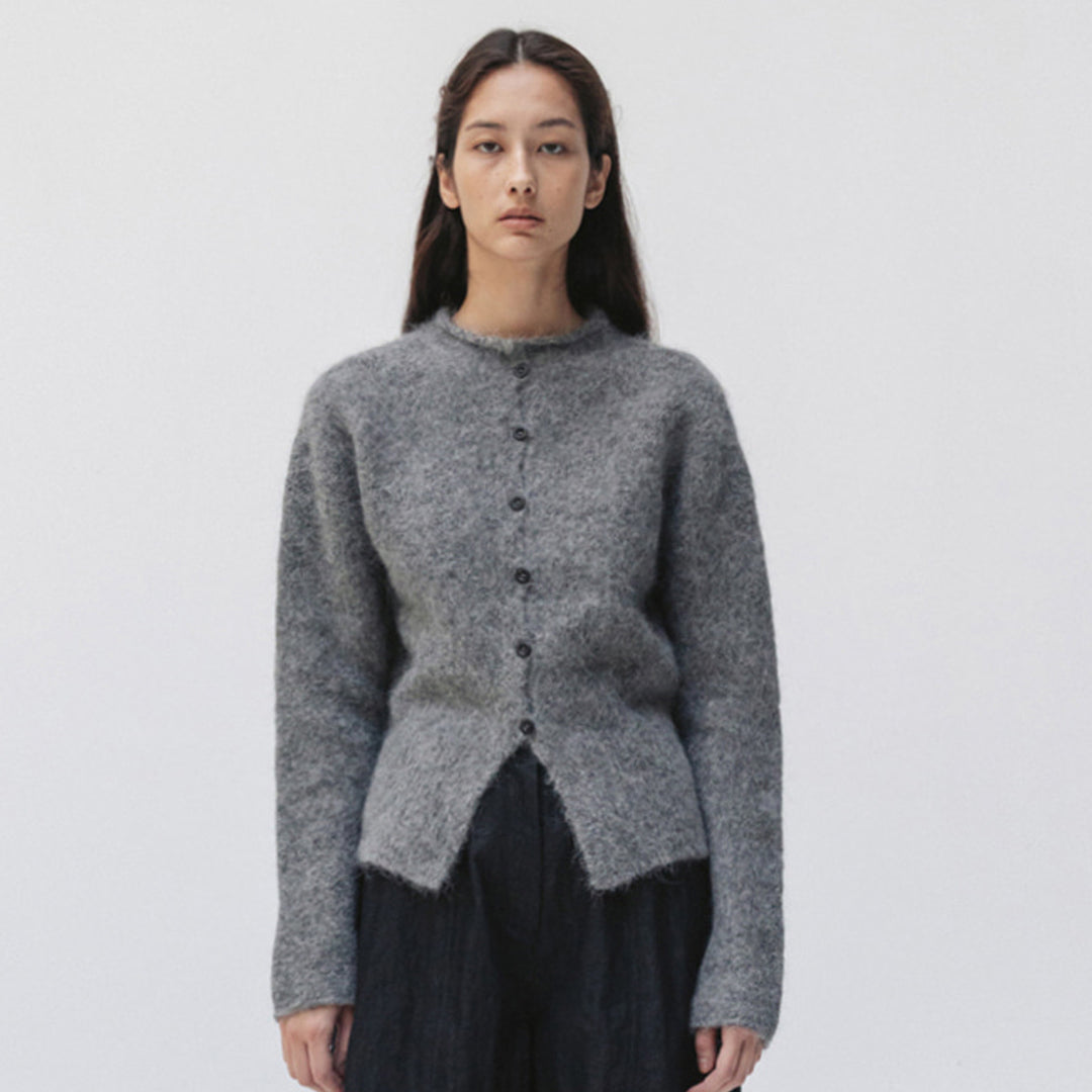 Damen eleganter und warmer Strickcardigan mit Knopfleiste Drune