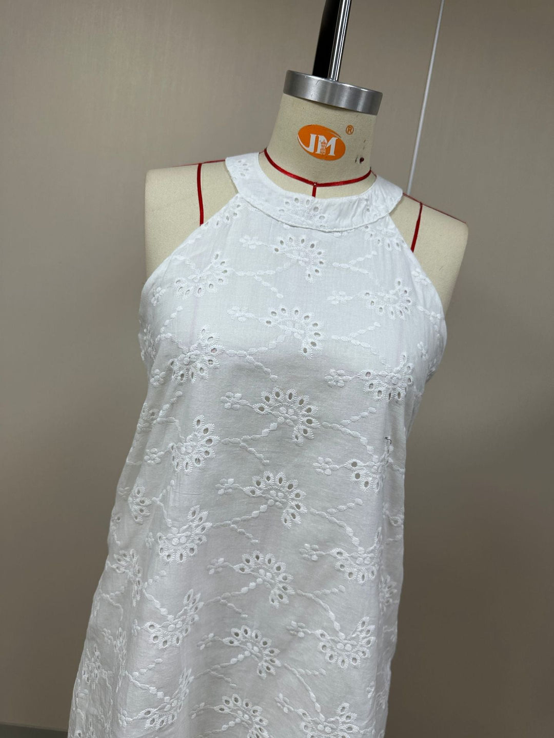 Damen Sommerliches Strandkleid mit floralen Stickereien Drune