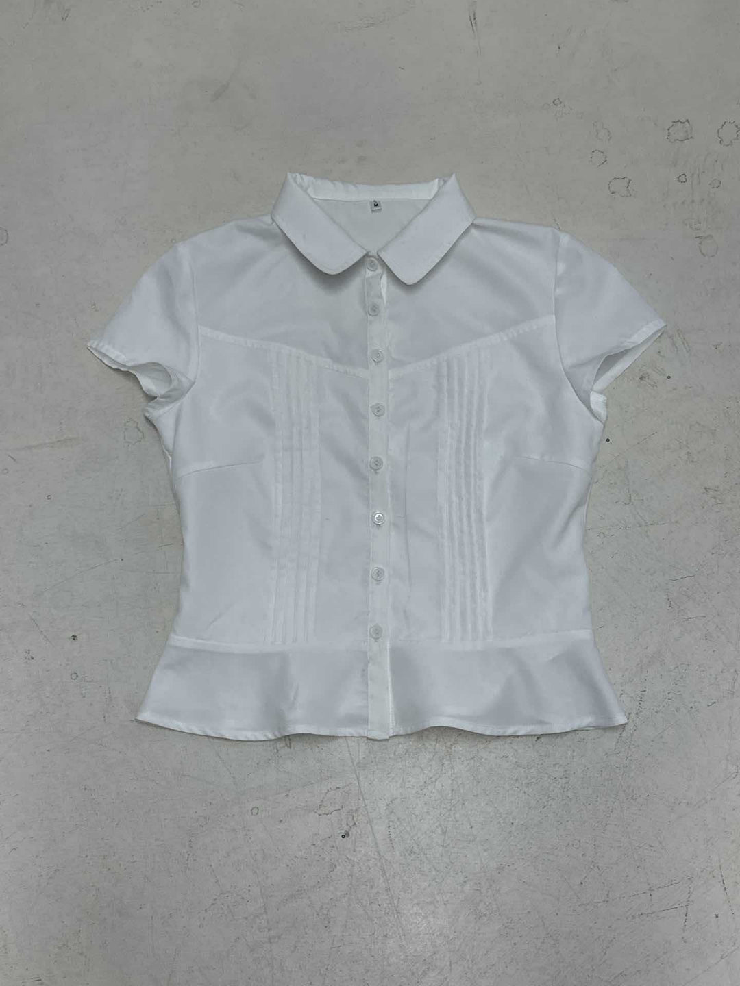 Damen kurzärmliges Hemdblusenshirt mit tailliertem Schnitt und eleganten Raffungen Drune