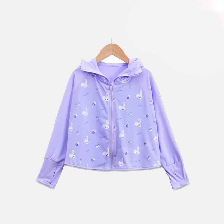 Mädchen Übergangsjacke mit Kapuze und niedlichem Tiermotiv Drune