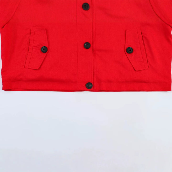 Damen Kurz geschnittene Oversize-Trenchjacke mit Stehkragen und Schulterklappen Drune