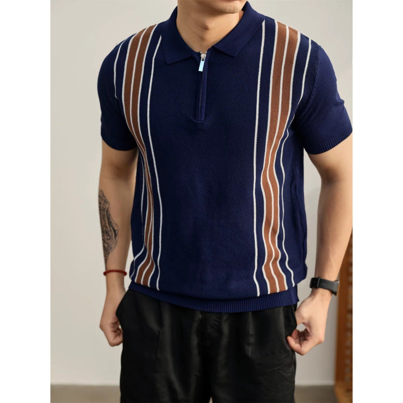 Herren Modisches Kurzarm-Strickoberteil Drune