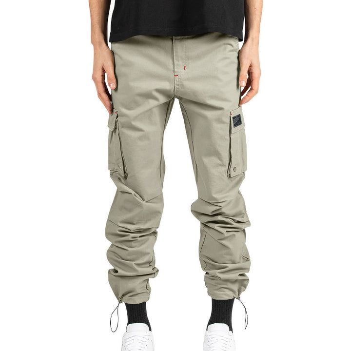 Herren nan urbaner Utility-Jogger mit geknöpften Cargotaschen und verstellbarem Knöchelzug Drune