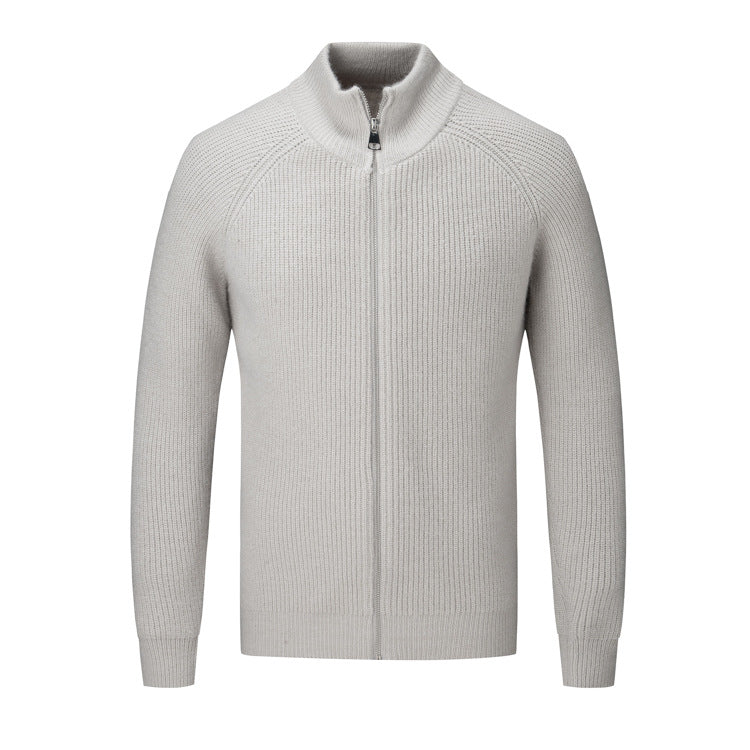 Herren Strickjacke mit hohem Kragen Drune