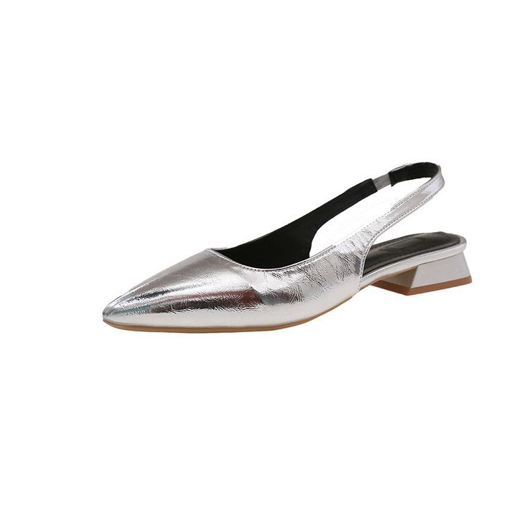 Damen Slingback Pumps aus glänzendem Material Drune