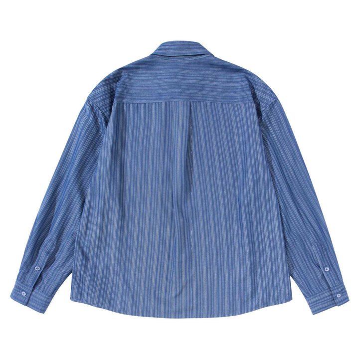 Unisex Gestreiftes Oversize‑Hemd im Boxy‑Schnitt Drune