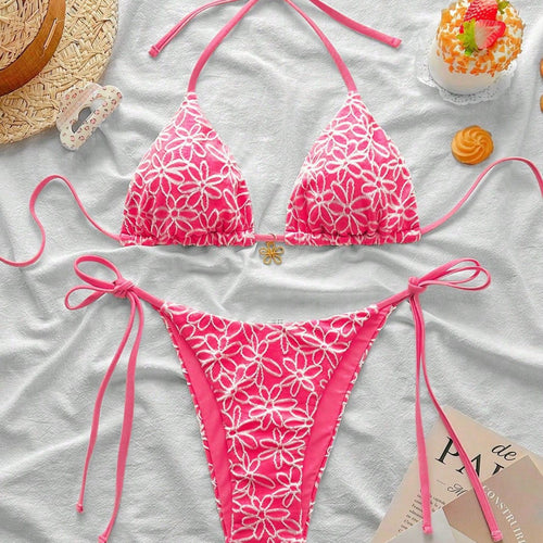 Damen Bikinitop und Spitzen-Bikiniunterteil Drune