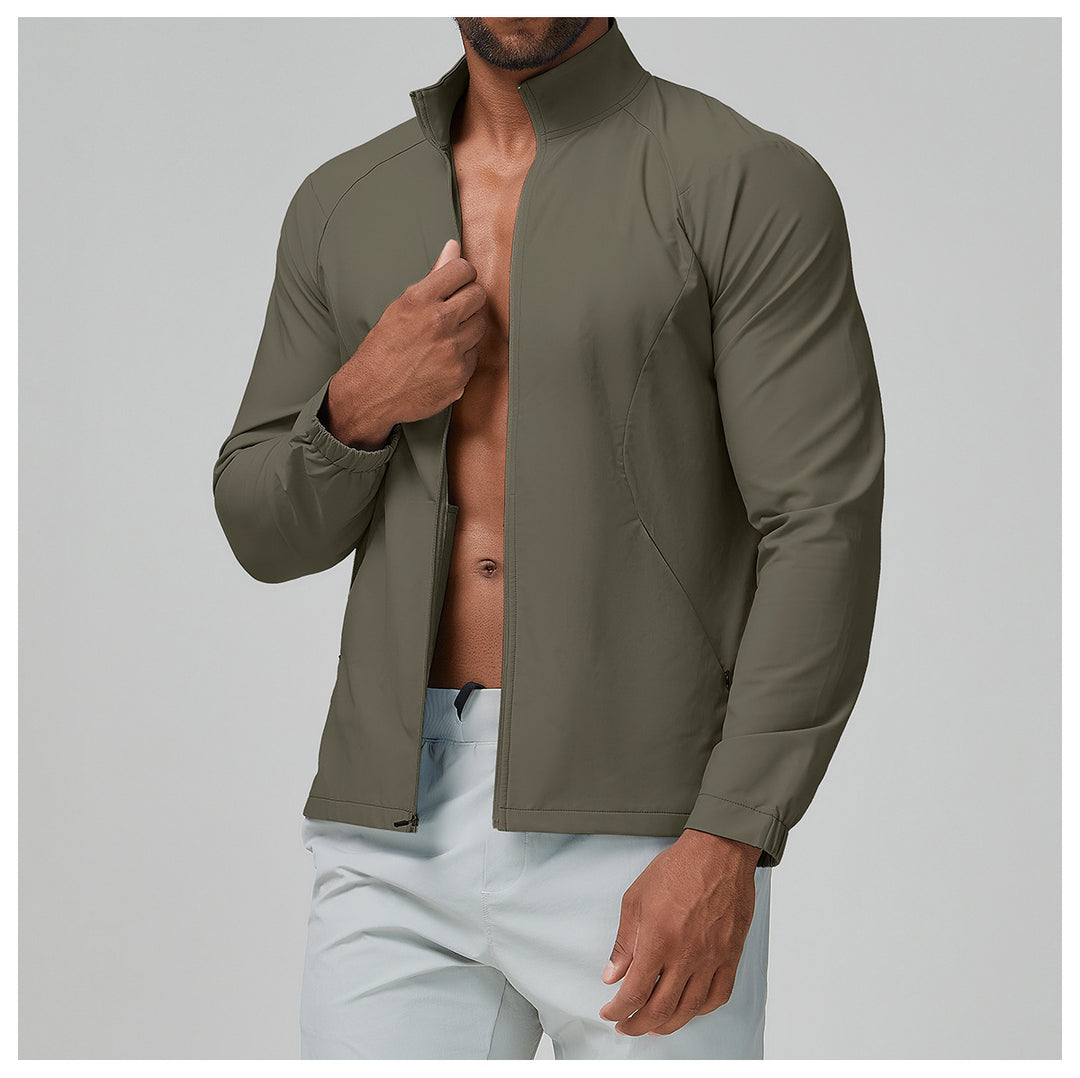 Herren Sportliche Funktionsjacke mit hochgeschlossenem Kragen Drune