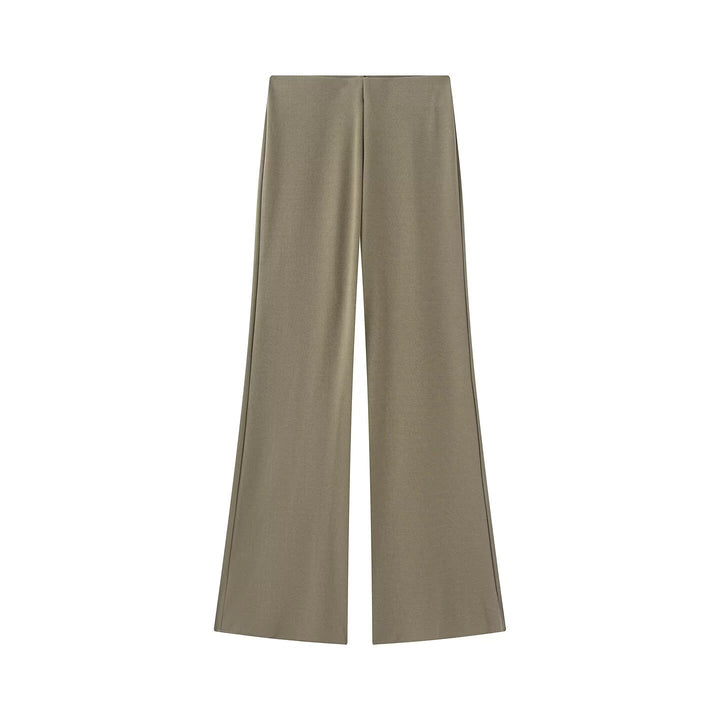 Damen Weite Satinhose mit hoher Taille und fließender Wide‑Leg‑Silhouette Drune