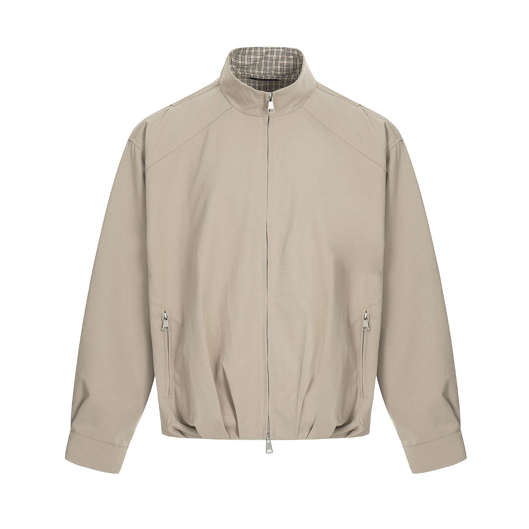 Herren Leichter Windbreaker‑Blouson mit Funnelkragen und verdeckten Reißverschlüssen Drune