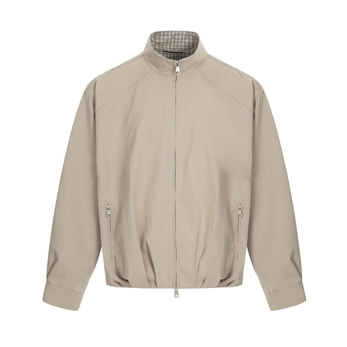 Herren Leichter Windbreaker‑Blouson mit Funnelkragen und verdeckten Reißverschlüssen Drune