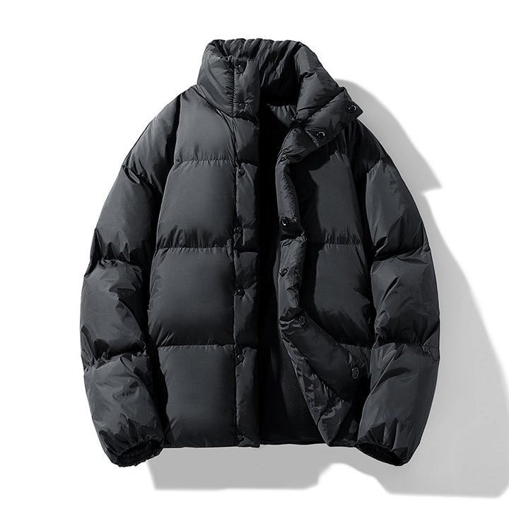 Herren Wattierte Winter-Steppjacke mit hohem Stehkragen Drune