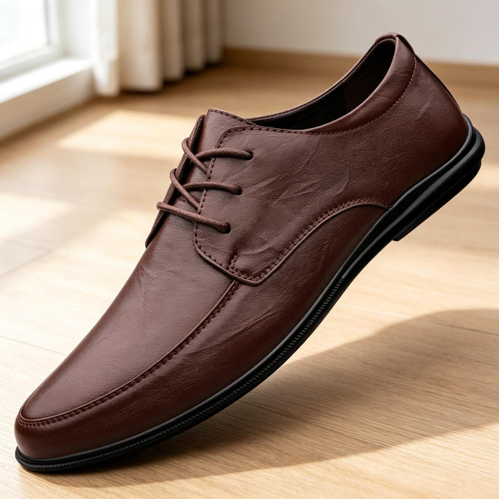 Herren Elegante Echtleder Schnürschuhe Drune