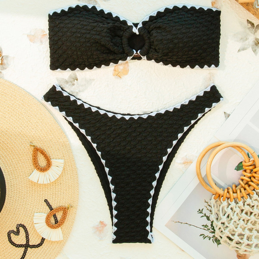 Damen Bandeau-Bikini mit einzigartigem Strukturdesign Drune