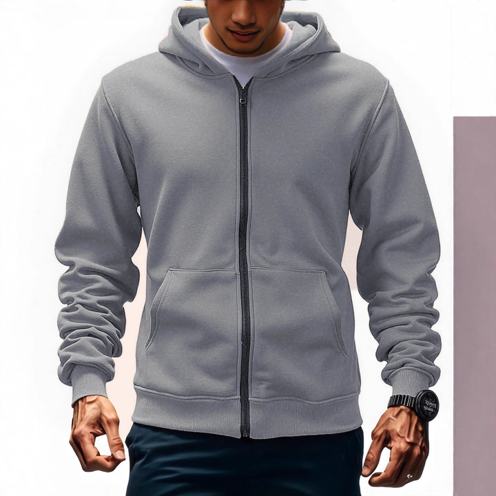 Herren Modische Kapuzenjacke mit praktischen Taschen Drune