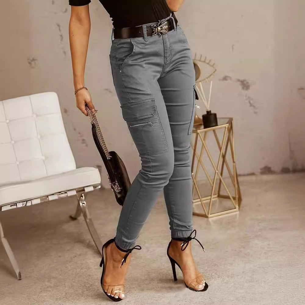 Damen Cargo-Hose mit figurbetontem Schnitt und vielen praktischen Taschen Drune