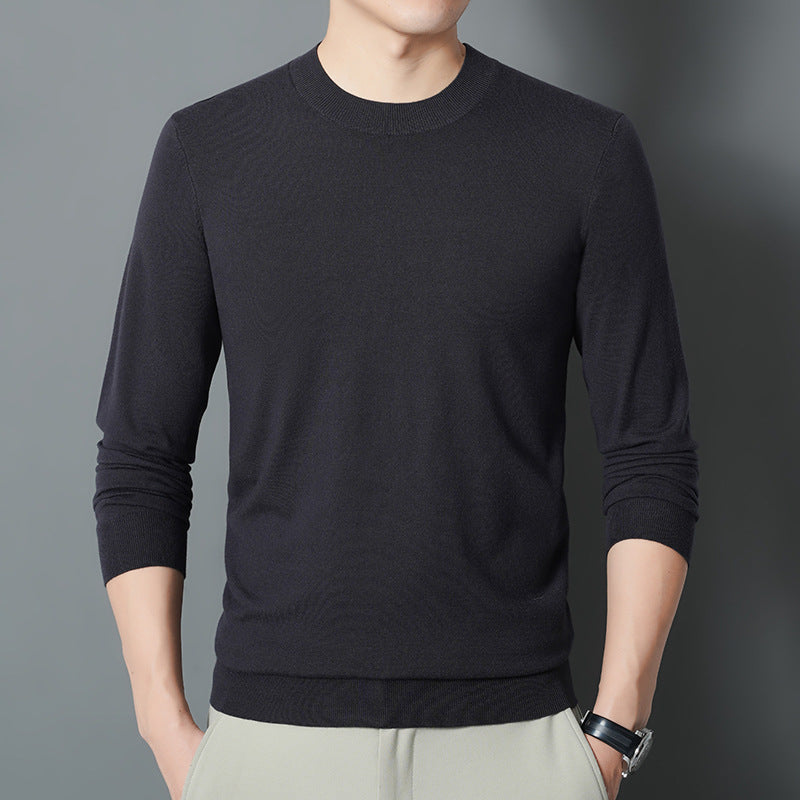 Herren Feiner Rundhalspullover aus Feinstrick mit schmaler Silhouette Drune