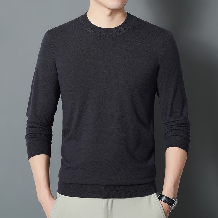 Herren Feiner Rundhalspullover aus Feinstrick mit schmaler Silhouette Drune