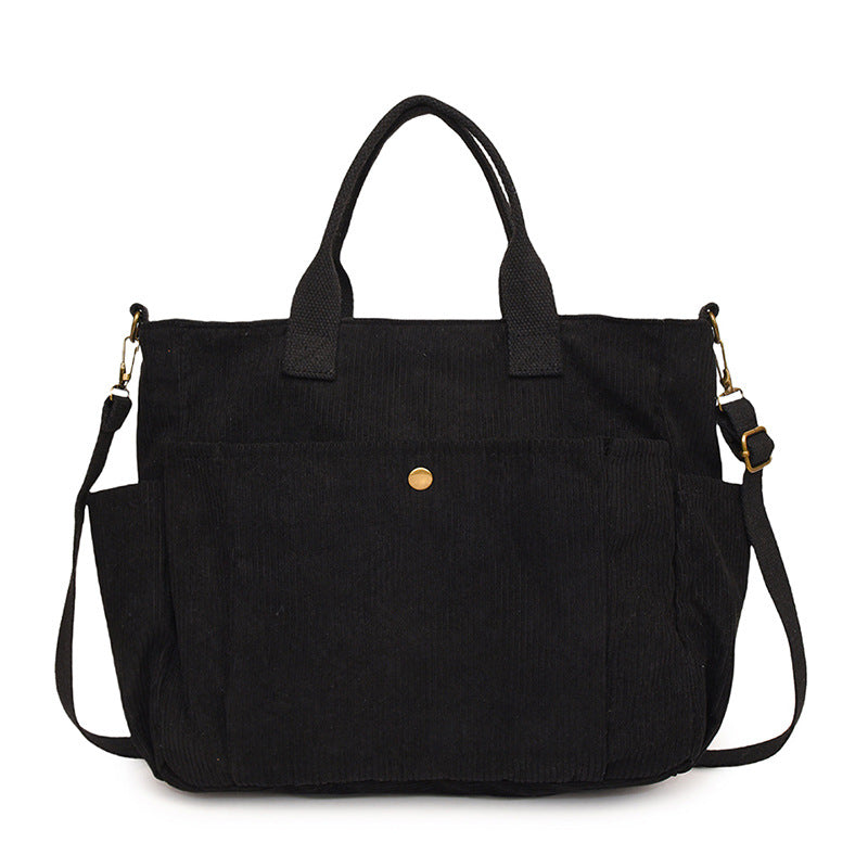 Drune | Corduroy Schultertasche Mit Bequemem Band