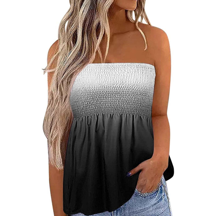 Damen Bandeau-Top mit floralem Einsatz Drune