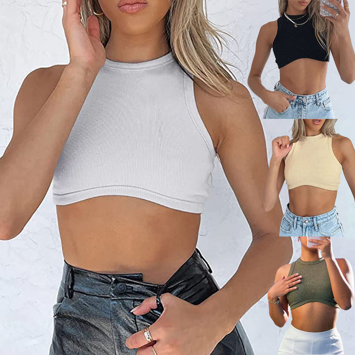 Damen sportliches Crop-Top Drune