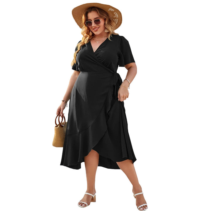Damen Wickelmaxikleid mit eleganter Drapierung und since Silhouette Drune