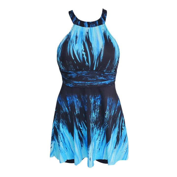 Damen Sportlicher Badeanzug mit Rock-Design Drune
