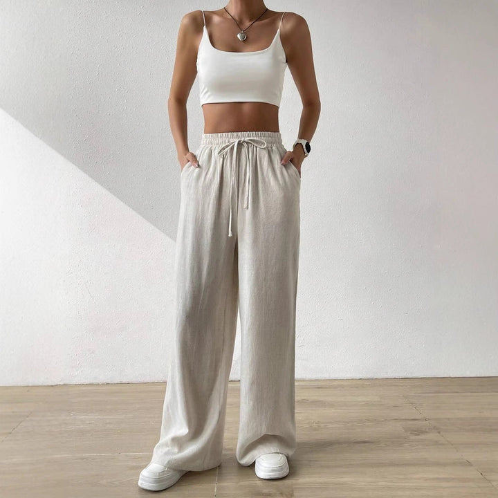 Damen entspannte Leinenhose Drune