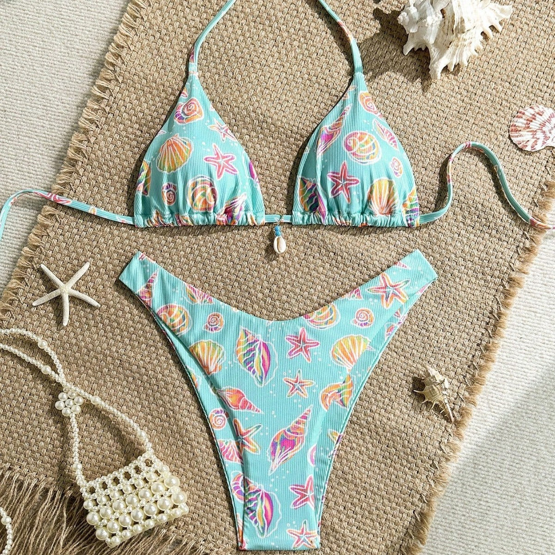 Damen Triangel-Bikini mit maritimen Verzierungen Drune