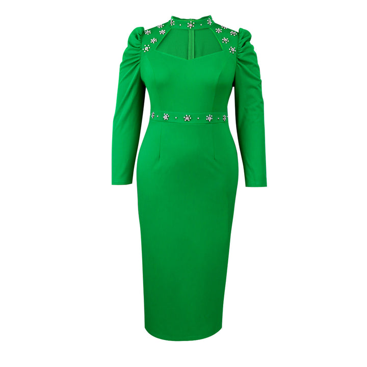 Damen Elegantes Kleid mit asymmetrischen Cut-Outs und blumigen Akzenten Drune